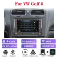 Lettore multimediale automatico Carplay per autoradio Android da 7 '' 4 + 64 GB 2Din per VW Golf 6
