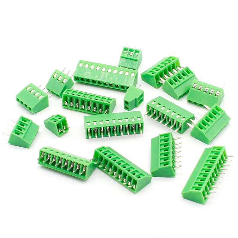 50 stücke 2,54 MM 2/3/4/5/6/7/8/9/10-12 Pin/Polen KF120 Gerade Pin Kupfer PCB Universal Schraube Terminal Blöcke Stecker Image