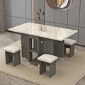 Tavolo da pranzo pieghevole Set 4 sedie Decora il tavolo da pranzo italiano di lusso Mobili da cucina semplici e moderni Mesas Y Sillas De Comedor