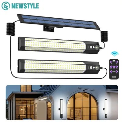 Outdoor 158/316 LED Solar Licht Motion Sensor Lampe Fernbedienung 3 Modus Solar Sicherheit Wand Lichter Veranda Zaun Garten Camping USB