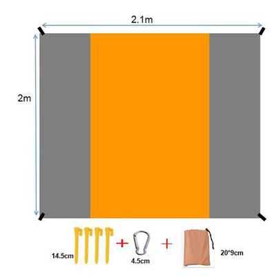 Camping Pocket Picnic Mat, Portable Mini Waterproof Nylon Blanket, Moisture-Proof Checkered Beach Mat for Travel, Hiking, Outdoor Use