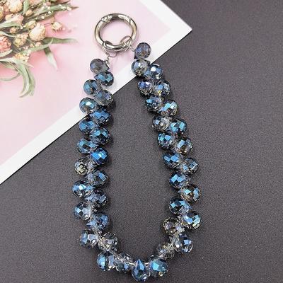 New mobile phone lanyard short water droplet crystal lanyard handmade bead wrist chain watch out for lost accessories