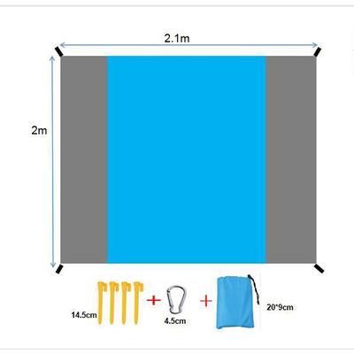 Camping Pocket Picnic Mat, Portable Mini Waterproof Nylon Blanket, Moisture-Proof Checkered Beach Mat for Travel, Hiking, Outdoor Use