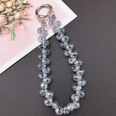New mobile phone lanyard short water droplet crystal lanyard handmade bead wrist chain watch out for lost accessories