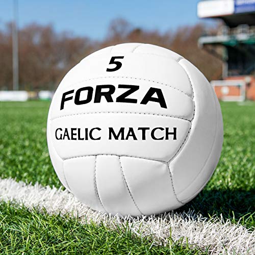 FORZA Gaelic Match Football | Official Size | 100% Hand Stitched (Size 5, Pack Of 5)