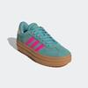 Sneaker ADIDAS SPORTSWEAR, Gr. 40, powder teal, shock pink, powder gelb, Leder, Synthetik, sportlich, Schuhe, Design auf den Spuren des adidas Gazelle Bold