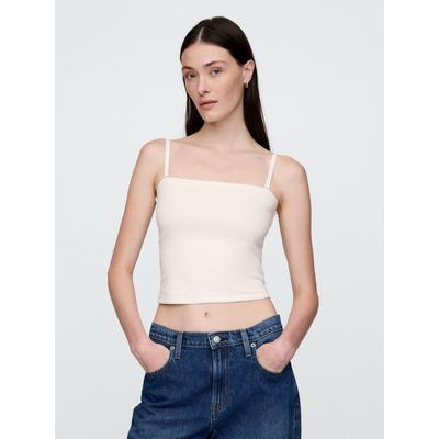 Gap White CloseKnit Cropped Tube Top with Removable Straps