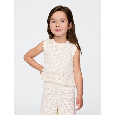 Gap White Scalloped Sleeveless Crochet Top (6mths-5yrs)
