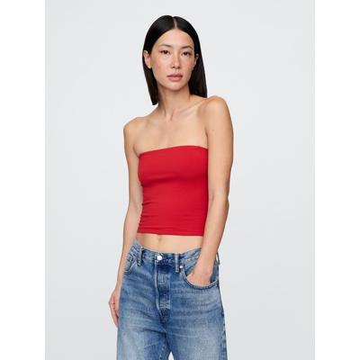 Gap Red CloseKnit Cropped Tube Top with Removable Straps