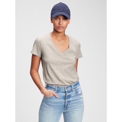 Gap Grey Vintage V Neck Short Sleeve T-Shirt