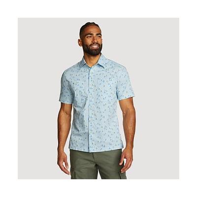 Eddie Bauer Men's Voyager Flex Two-Pocket Camp Shirt - Pale Blue - Size L