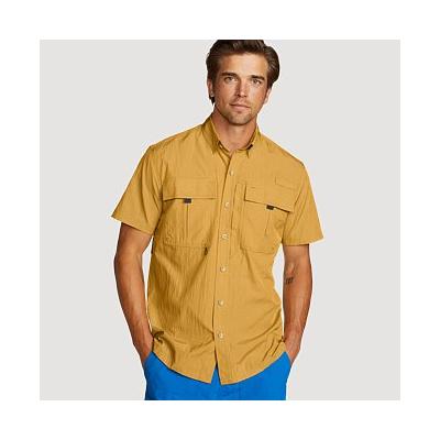 Eddie Bauer Men's UPF Guide 2.0 Short-Sleeve Shirt - Field Gold - Size L