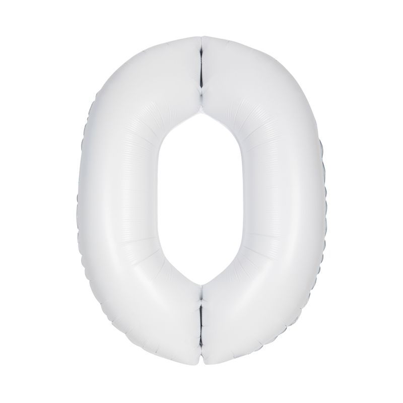 XL Folienballon weiss Zahl 0 Image
