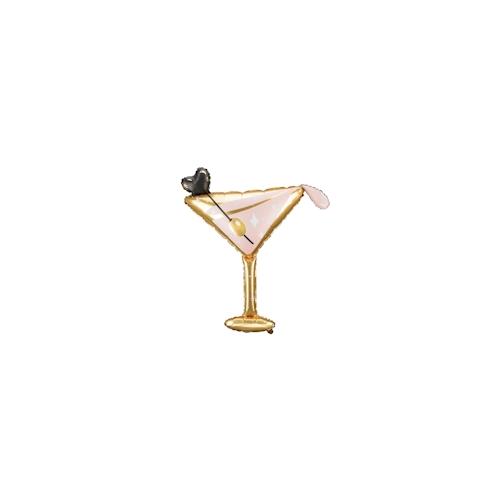 XL Folienballon Cocktailglas