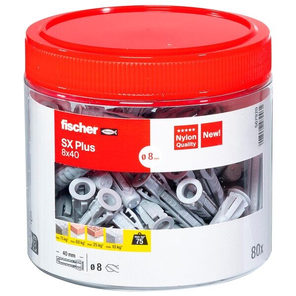 fischer Spreizdübel »SX Plus« 80 Stück grau Image