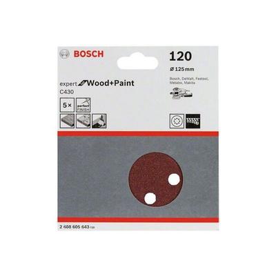 BOSCH Schleifblätter »C430 Expert for Wood and Paint« Körnung 120 5 Stück Image