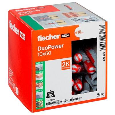 fischer Universaldübel-Sortiment »DuoPower 10x50 2K« 50 Stück grau