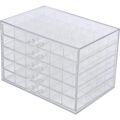 Gojoy - 120 Slots Aufbewahrungsdosen Sortierbox Perlenbox 5-Etagen Acryl Schmuckbox Nagelzubehör