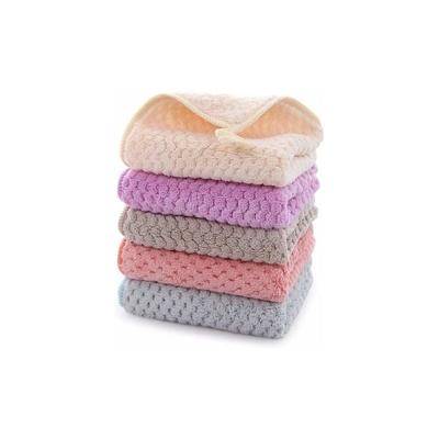 Kleines Handtuch, Handtuch, 5-teiliges Küchenhandtuch-Set, Korallenvlies-Hängetuch, schnell Image