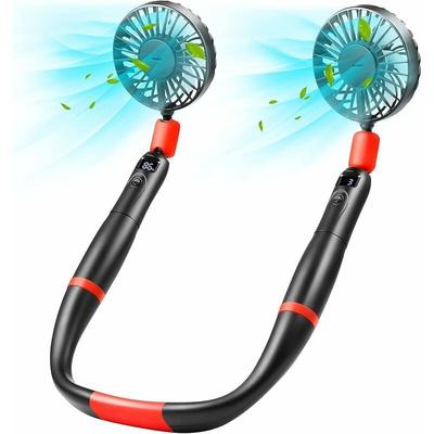 Ahlsen - Nackenventilator und Handventilator, 2-in-1 wiederaufladbarer Nackenventilator mit Image