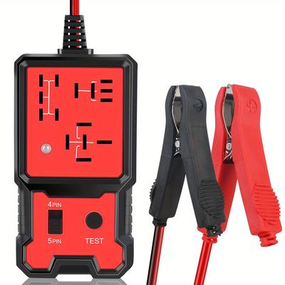 TEMU Car Battery Checker Universal Electronic Relay Tester Car Accessories Voltage Tester Led Indicator Light Car Relay Tester