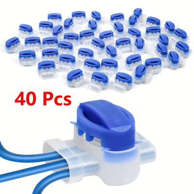 TEMU 24/40pcs Wire Connectors For Robot Mowers, Irrigation Applications 22-14awg - , Durable Pvc Insulated, , No Tools Needed, Robotic Lawn Mower Accessories, Robotic Lawn Mower, Construction Image