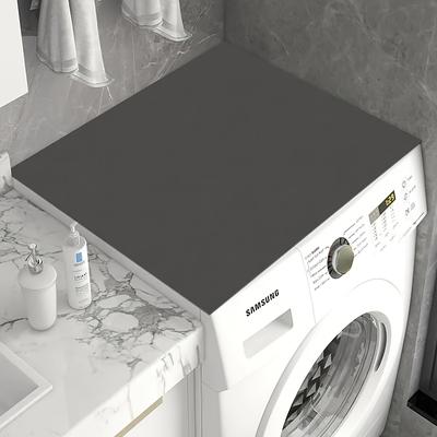 TEMU Washing Machine And Dryer Top Cover, Non-slip Solid Washing Machine Dust Cover, Laundry Protector Mat, Sun Protection Towel, Absorbent Pad, Anti-slip, Suitable For Refrigerator And Bedside Image