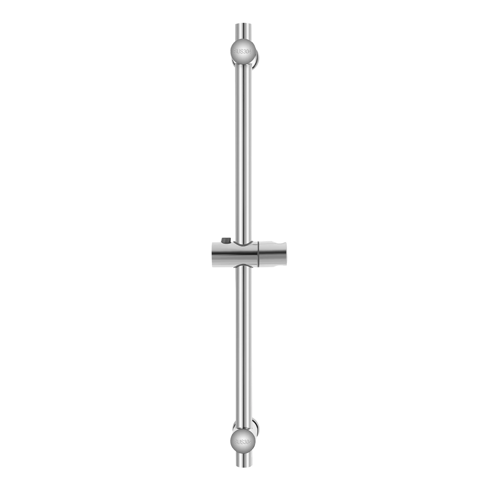 Duschstange aus Edelstahl 304, verstellbar 66 cm, moderne Duschstange, Wandstange mit Duschkopfhalterung, Wandhalterung, gebürstet