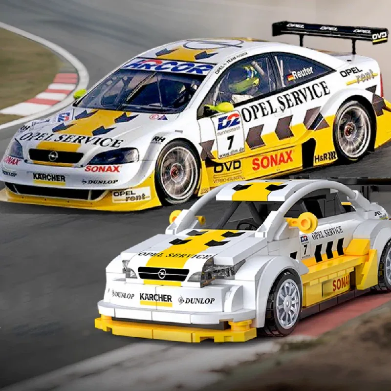 Klemmbausteine Technische MOC Astra V8 Coupe Modell Auto Bausteine Kits, 305 stücke Racing Auto Modell 308 PCS Bausteine Ziegel Spielzeug kinder Geschenk Image