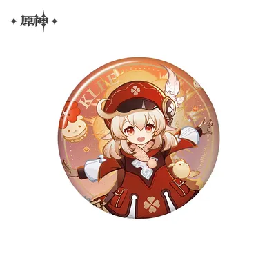 2024 Anime Genshin Impact Genius Invokation TCG Race Series Weißblechabzeichen Baji Klee Beidou Eula Brosche Knopf Offizielles Geschenk Image