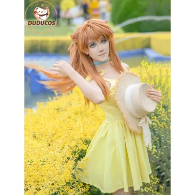 Asuka Eva Cos Kleidung New Century Evangelion Gelber Rock Sommerrock Cosplay Animation Cosplay Anime Cos Image