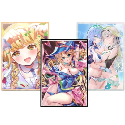 60Pcs/set Yu-Gi-Oh! Dark Magician Girl Card Sleeves Anime DIY Flash Game Collection Card Set Toy Image