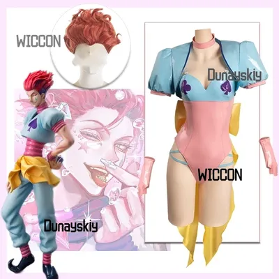 Anime COS Hisoka Sexy Umwandlung Lederjacke Cosplay Kostüme Beitritt Perücken hochwertige Kawaii Jirai Kei Halloween Image