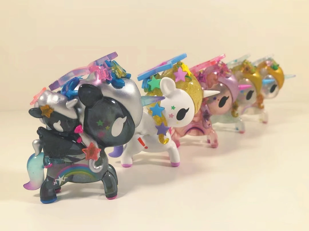 Limited Edition Tokidoki Stern Fee Unicorno Stern Einhorn Spezielle Farbe Rosa Gold Schwarz Pony Figur Spielzeug Designer Spielzeug Dekoration