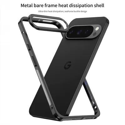 For Google Pixel 9A 9 Pro XL Case Aluminium Alloy Frame Bumper Matte Acrylic Hard PC Detachable Shockproof Phone Back Cover