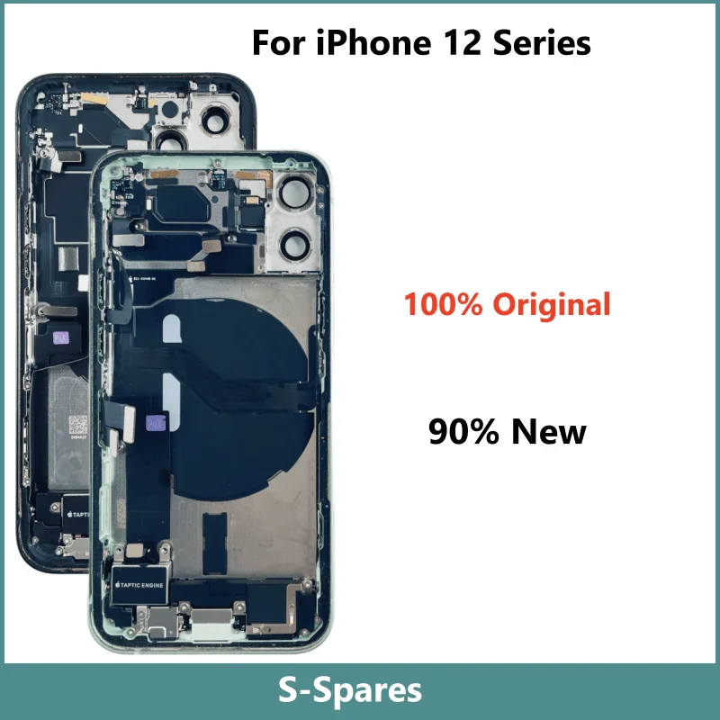 Original zerlegte mittlere Rückrahmen-Gehäuseabdeckung für iPhone 12mini 12Pro Max, mit NFC-Wireless-Charging-Einheit, 90% neu. Image