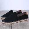 Klassische Vintage-Stil-Turnschuhe, Sommer, neue Freizeitschuhe für Herren, flache Espadrilles, verschleißfeste Schuhe, Webart, große Größe 46 47
