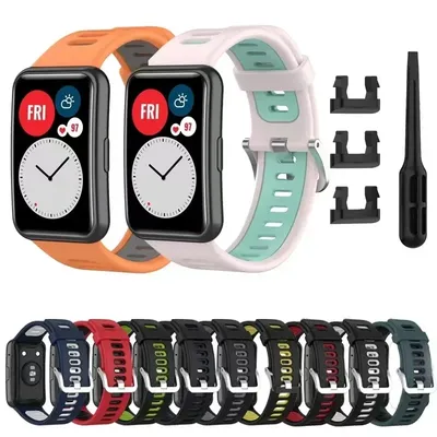 Silikon Sport Armband Für Huawei Uhr Fit Original Armband Handgelenk Armband Für Huawei Uhr Fit Smartwatch Band Correa Image