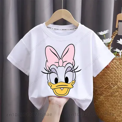Disney Daffy Duck Donald Duck Cosplay Mädchen T-Shirts für Kinder ABC Buchstaben Geburtstag Party Image