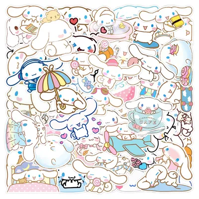 50PCS Cartoon Cinnamoroll Hund Aufkleber Gepäck Notebook Skateboard Aufkleber Telefon Laptop Gitarre Kinder Belohnung Spielzeug Aufkleber Image