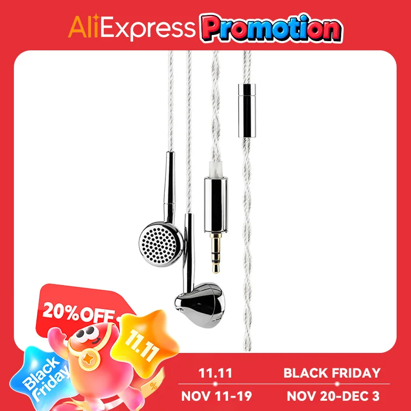 MOONDROP PAVANE Flaggschiff-Ohrhörer, 13,5 mm, externer magnetischer, dynamischer Langhub-Treiber, 3,5-4,4-mm-Stecker, kabelgebundener Kopfhörer Image