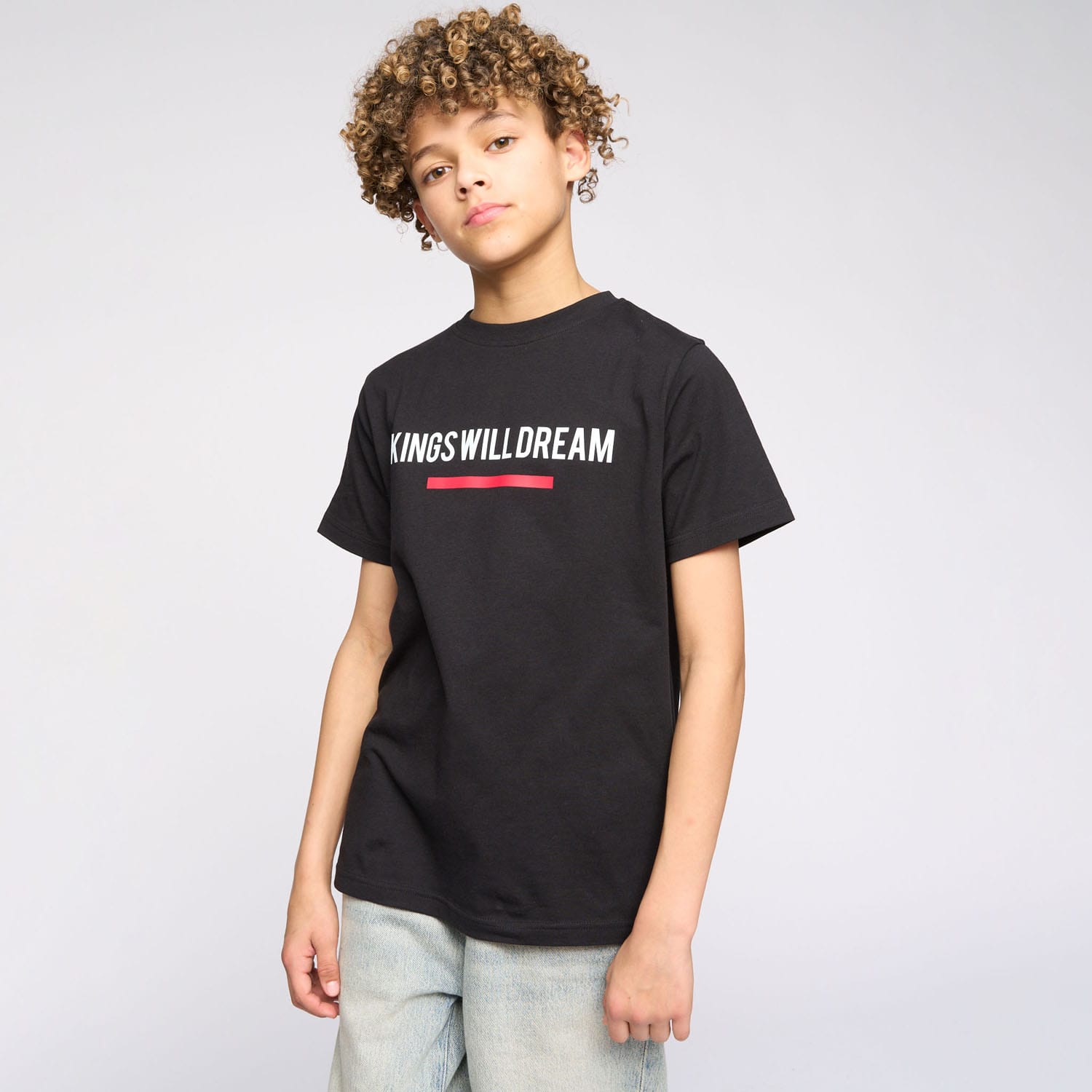 Kings Will Dream Boys Boy's Juniors Dollar Bills T-shirt in Black Cotton - Size 7-8Y | Kings Will Dream Sale | Discount Designer Brands
