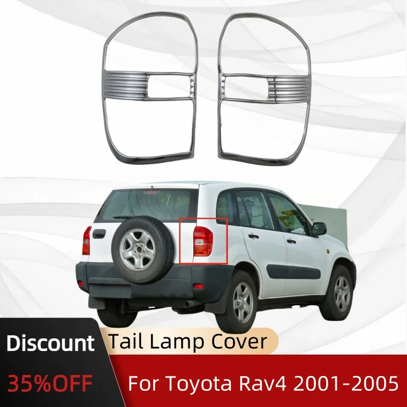 2 pz Accessori Auto Chrome Copertura Della Lampada di Coda Per Toyota Rav4 2001 2002 2003 2004 2005 Auto Lampada Posteriore Adesivi