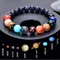 Donna Uomo Pietra naturale 10 Pianeti Braclet Noter Universo Bracciale sistema solare Migliori amici Regalo per lui/lui Yoga Bileklik