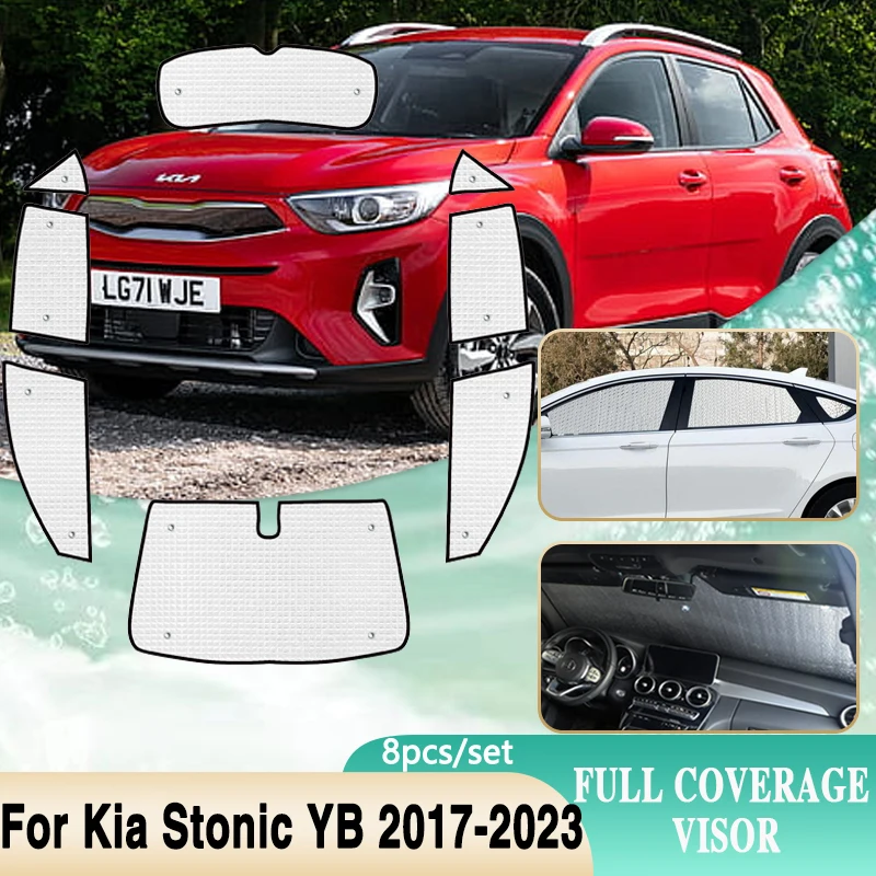 Copertura Completa Tende Da Sole Per Kia Stonic 2023 ~ 2017 YB CUV KX1 Parabrezza Finestre Protezione Solare Visiera Accessori Auto 2022 2021 2020