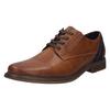 Schnürschuh BUGATTI, Herren, Gr. 40, braun (cognac), Lederimitat, casual, Schuhe, Anzugschuh, Business Schnürschuh mit modischem Fersen-Flag