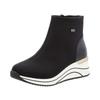 Keilsneaker REMONTE, Damen, Gr. 42, schwarz, Textil, Lacklederimitat, unifarben, modisch, Schuhe, Plateauboots, High Top Stiefelette mit wasserabweisender TEX-Membran