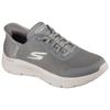 Slip-On Sneaker SKECHERS "GO WALK FLEX-GRAND ENTRY", Damen, Gr. 37, grün (olivgrün), Textil, sportlich, Schuhe, Slipper mit Slip-ins zum Schlupfen, Topseller
