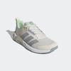 Trainingsschuh ADIDAS PERFORMANCE "DROPSET CONTROL SNEAKER", Gr. 40,5, chalk weiß, halo silber, lime burst, Textil, sportlich, Schuhe