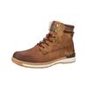Schnürstiefelette MUSTANG SHOES "Mustang Shoes Stiefelette Lederimitat", Herren, Gr. 41, braun (mittelbraun), Lederimitat, casual, Schuhe